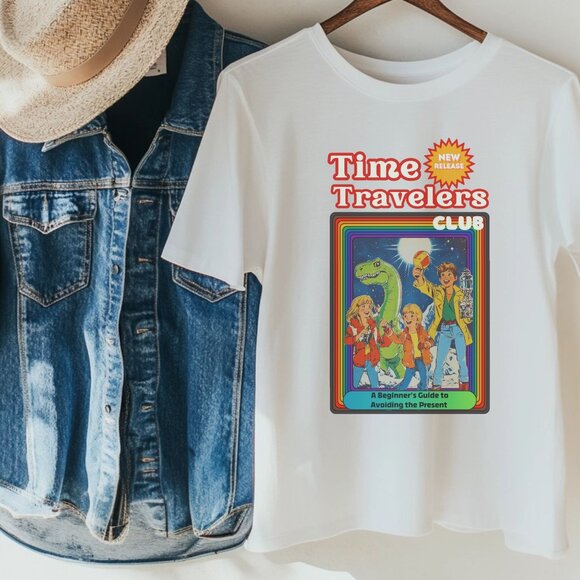 Dark Humor 90s Nostalgia Graphic T-Shirt Book Adventures T-Shirt Design - Picture 2 of 4